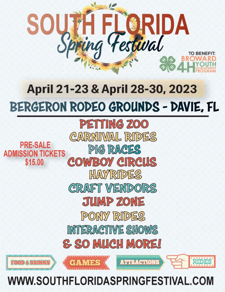 2nd annual south florida spring festival to benefit broward 4h youth development program. | 2023. Spring ad final 2 1 | mayhem ranch
